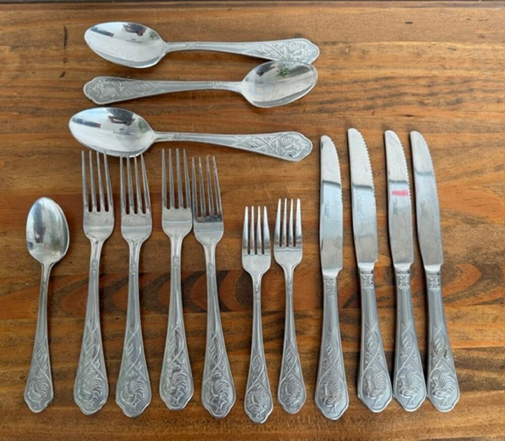 Cambridge Rooster Stainless Steel Flatware Mixed Lot - Retired